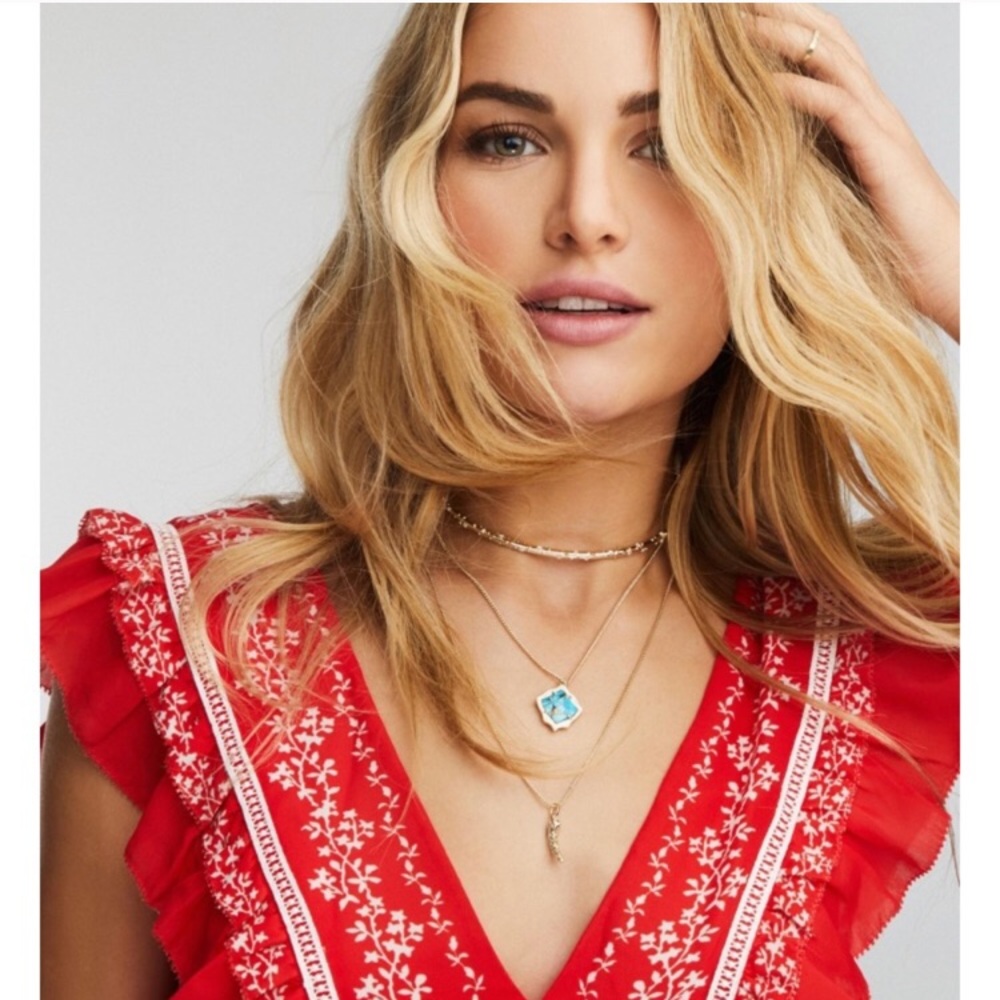 NWT Kendra Scott Amber Rose Gold Choker Necklace - Picture 6 of 6